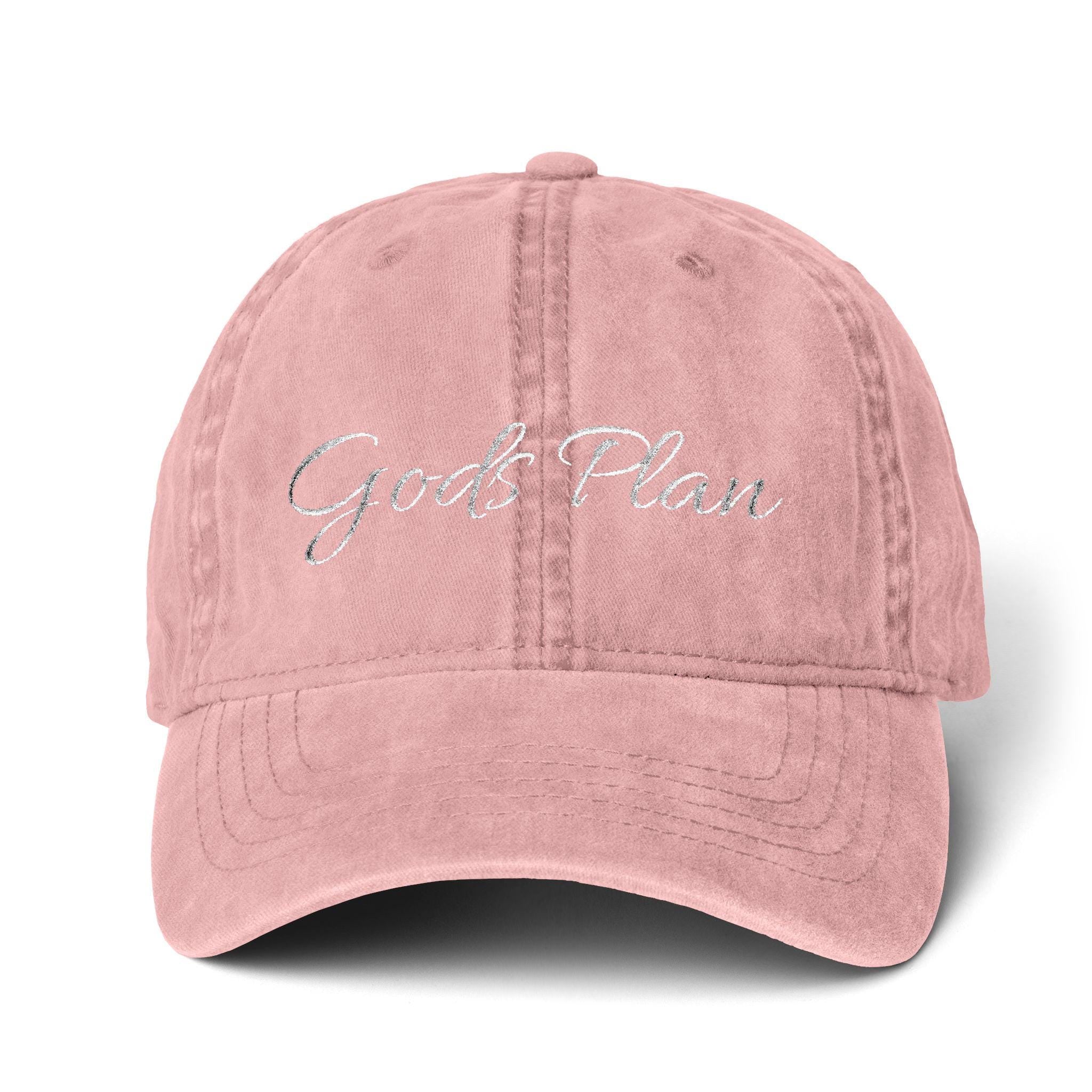 God's Plan Embroidered Baseball Cap, Christian Faith Hat, Pigment-Washed Twill Connie