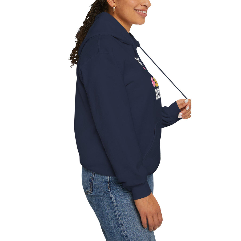 Eat Sleep Cheer Repeat Hoodie | Cheerleader Pom Pom Design