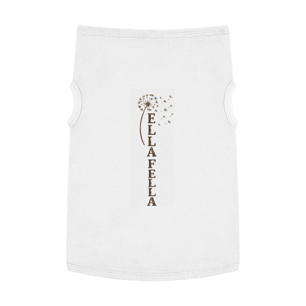 Personalized Ella Fella Dog Sweater, Dandelion Motif Pet Tank