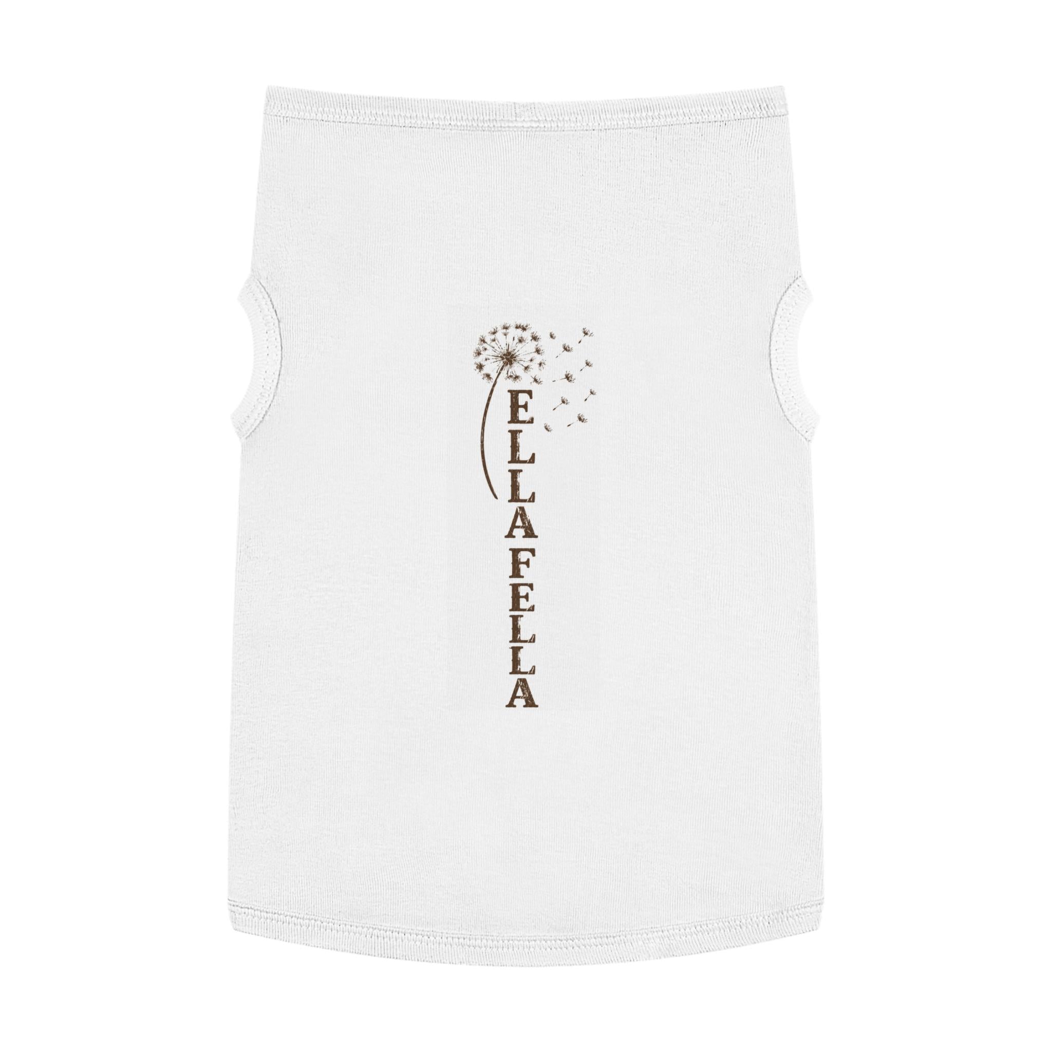Personalized Ella Fella Dog Sweater, Dandelion Motif Pet Tank