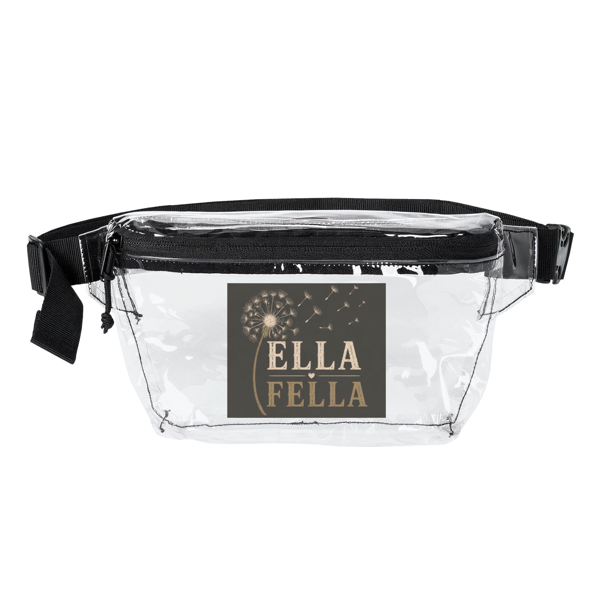 Ella Fella, Transparent Fanny Pack, Clear Stadium Bag, Festival Waist Pack, Country Music Bag, Clear Bag