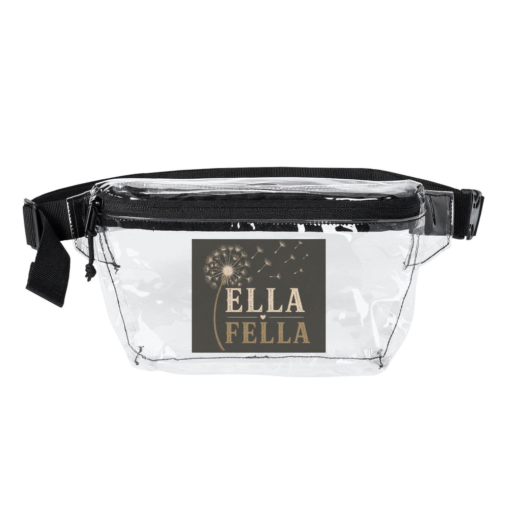 Ella Fella Transparent Fanny Pack, Clear Stadium Waist Bag
