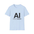 AI Typography T-Shirt | Large AI Letters with 'Artificial? Impossible!' Slogan