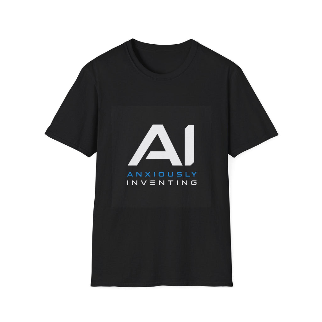 AI Anxiously Inventing T-Shirt | AI logo tech tee