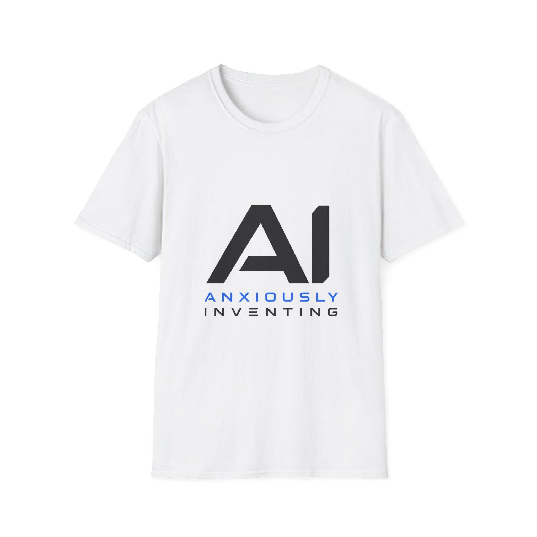 AI Anxiously Inventing T-Shirt | Tech Humor, Geek Graphic Tee