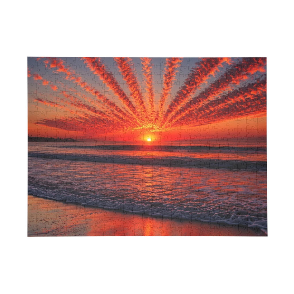 Sunrise Radiance Puzzle | Beach Sunset Ocean Waves Jigsaw
