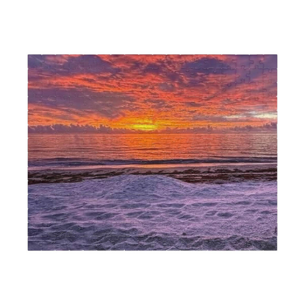 Sunset Beach Horizon Puzzle | Seaside Sunset Jigsaw Puzzle