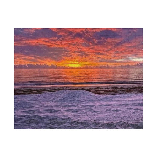 Beach Sunset Jigsaw Puzzle, Ocean Sunset Puzzle, Coastal Puzzle, Beach Lover Gift, Ocean Lover Gift, Adult Jigsaw Puzzle, 110 252 520 1014 Pieces