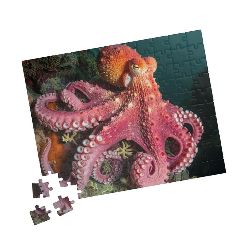 Pink Octopus Puzzle 252-1014 Piece | Ocean Sea Life Jigsaw