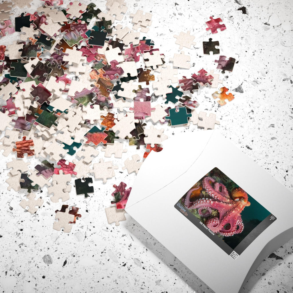 Pink Octopus Puzzle 252-1014 Piece | Ocean Sea Life Jigsaw
