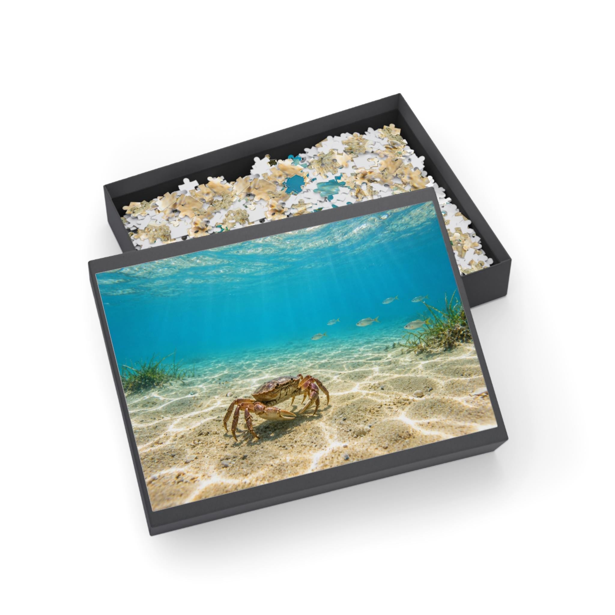 Crab on Seabed Puzzle 500-Piece | Ocean Underwater Scene 96-1000pc