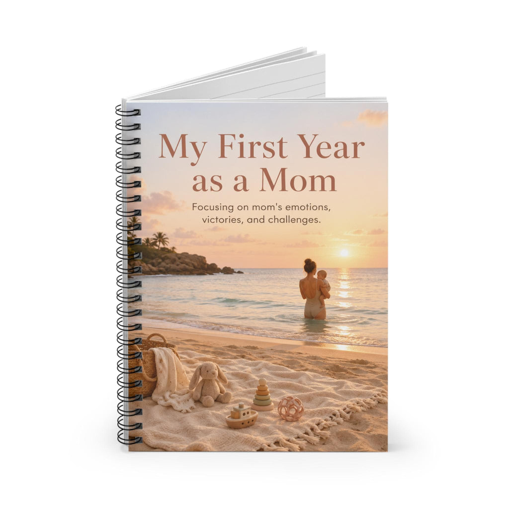 My First Year as a Mom Spiral Notebook | Baby Memory Journal, Ruled Lined