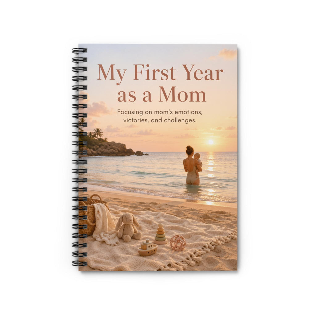 My First Year as a Mom Spiral Notebook | Baby Memory Journal, Ruled Lined