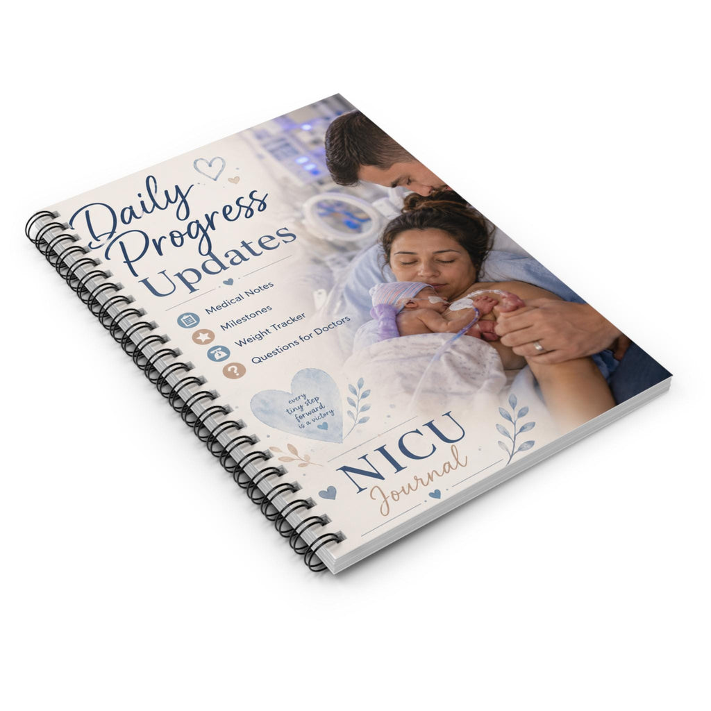 NICU Daily Progress Updates Spiral Notebook | Baby Hospital Journal