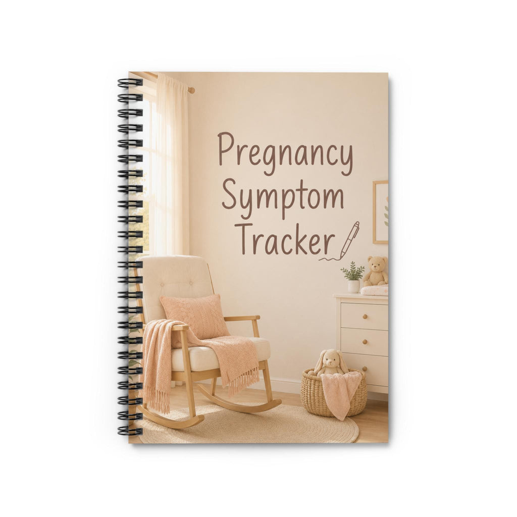 Pregnancy Symptom Tracker Spiral Notebook | Ruled Journal for Pregnancy Logs