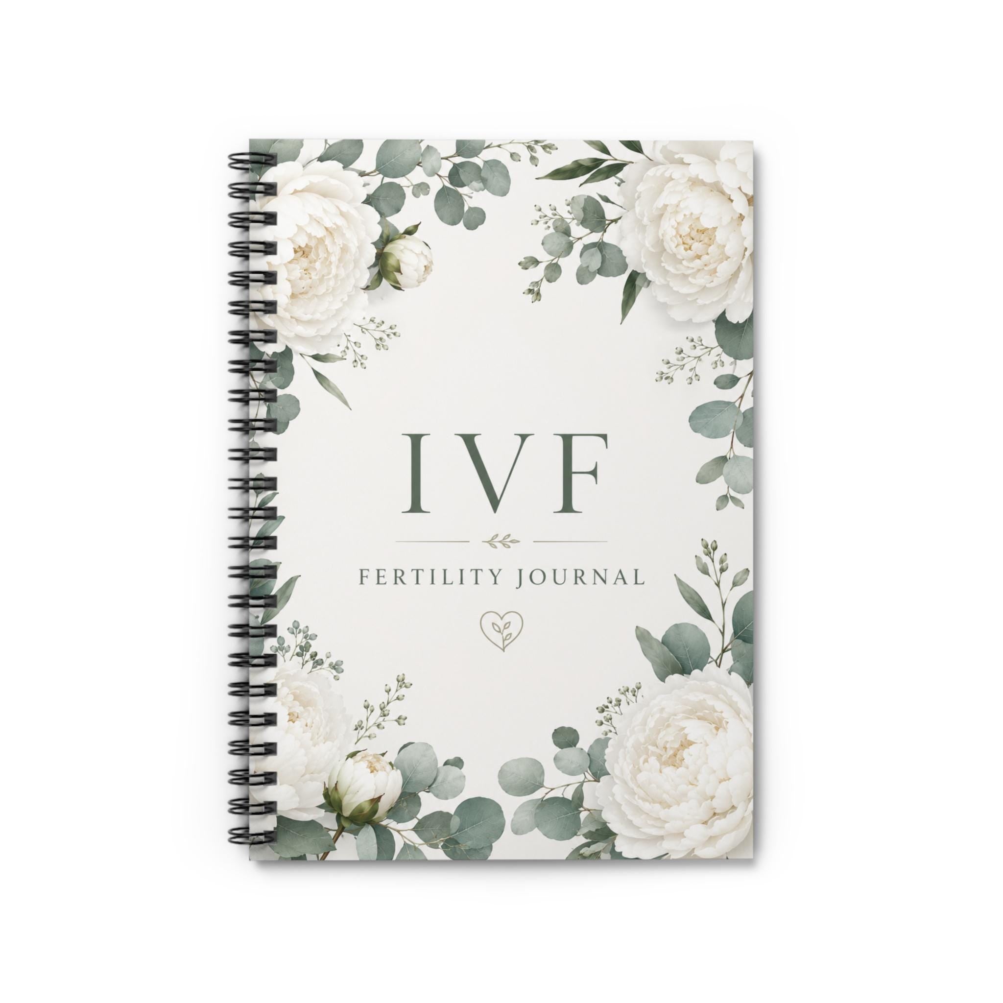 IVF Fertility Journal Spiral Notebook | Floral Eucalyptus Cover