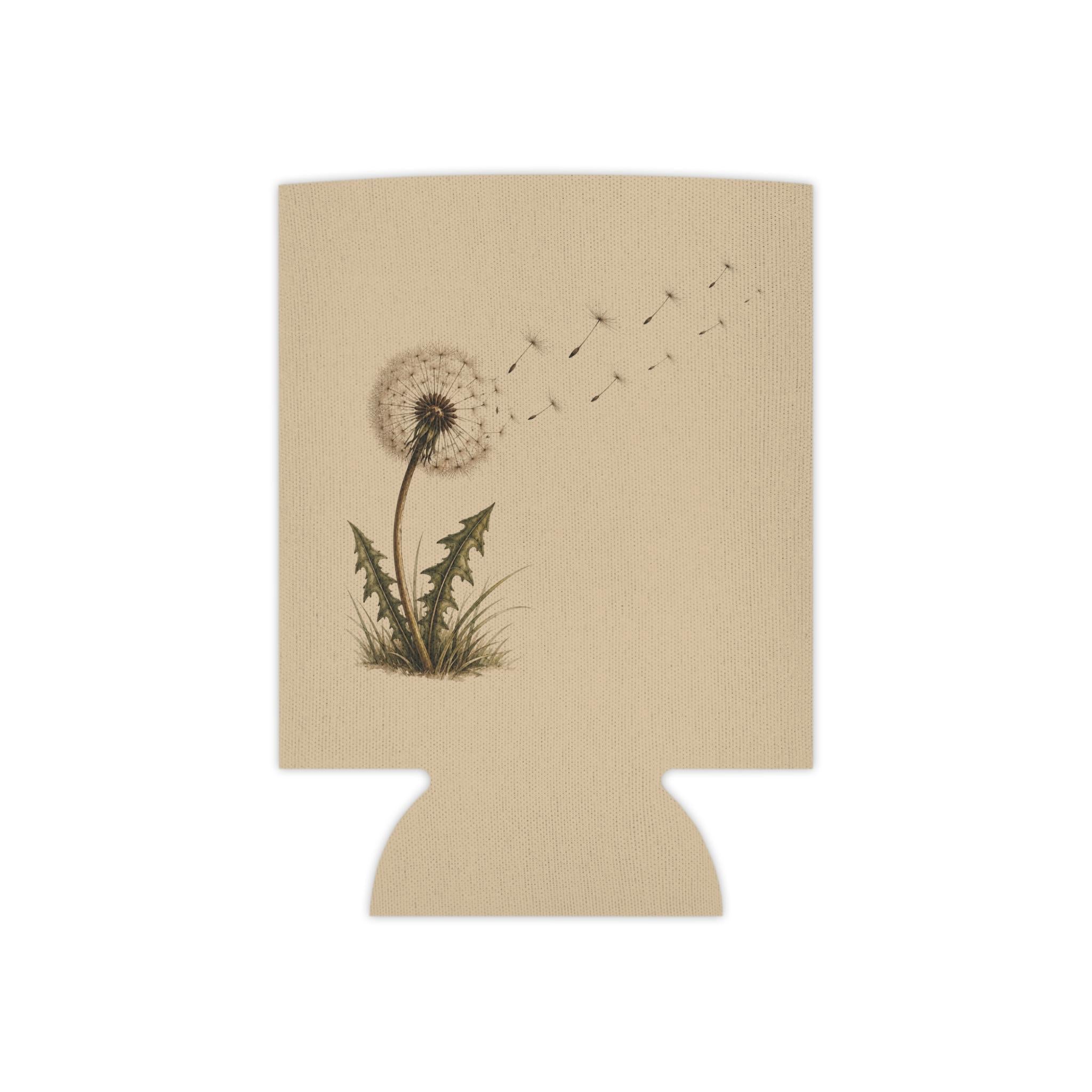 Dandelion Can Cooler, Dandelion Gift, Dandelion Lovers, Koozie, Floral Nature Drink Insulator