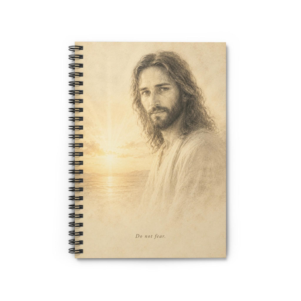 Jesus Portrait Spiral Notebook, Do Not Fear Journal, Christian Faith Diary