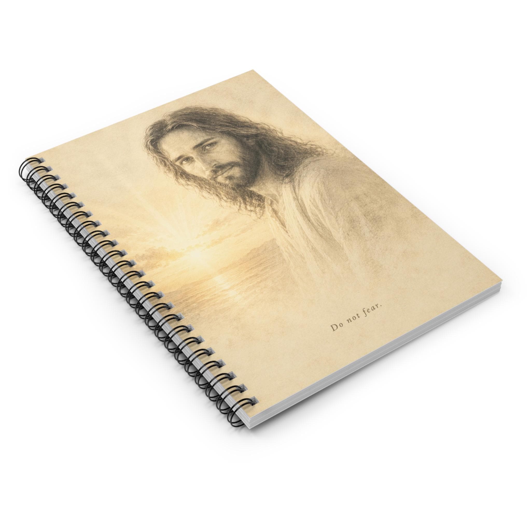 Jesus Portrait Spiral Notebook, Do Not Fear Journal, Christian Faith Diary
