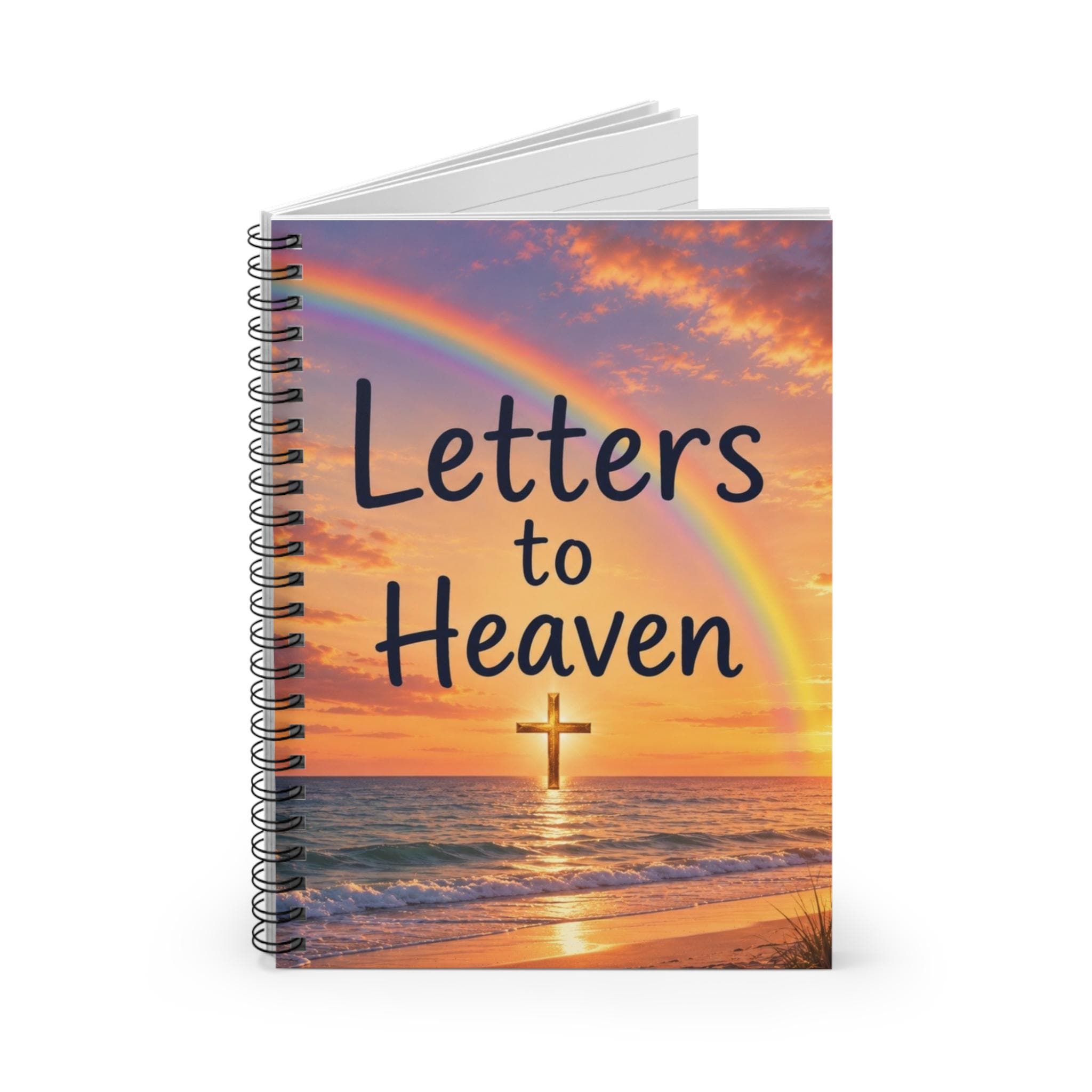 Letters to Heaven Spiral Notebook, Christian Rainbow Sunset Journal, Faith Reflections (6" x 8")