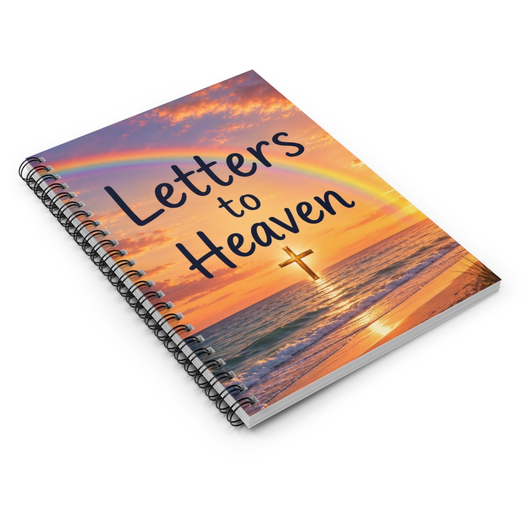 Letters to Heaven Spiral Notebook, Christian Rainbow Sunset Journal, Faith Reflections (6" x 8")