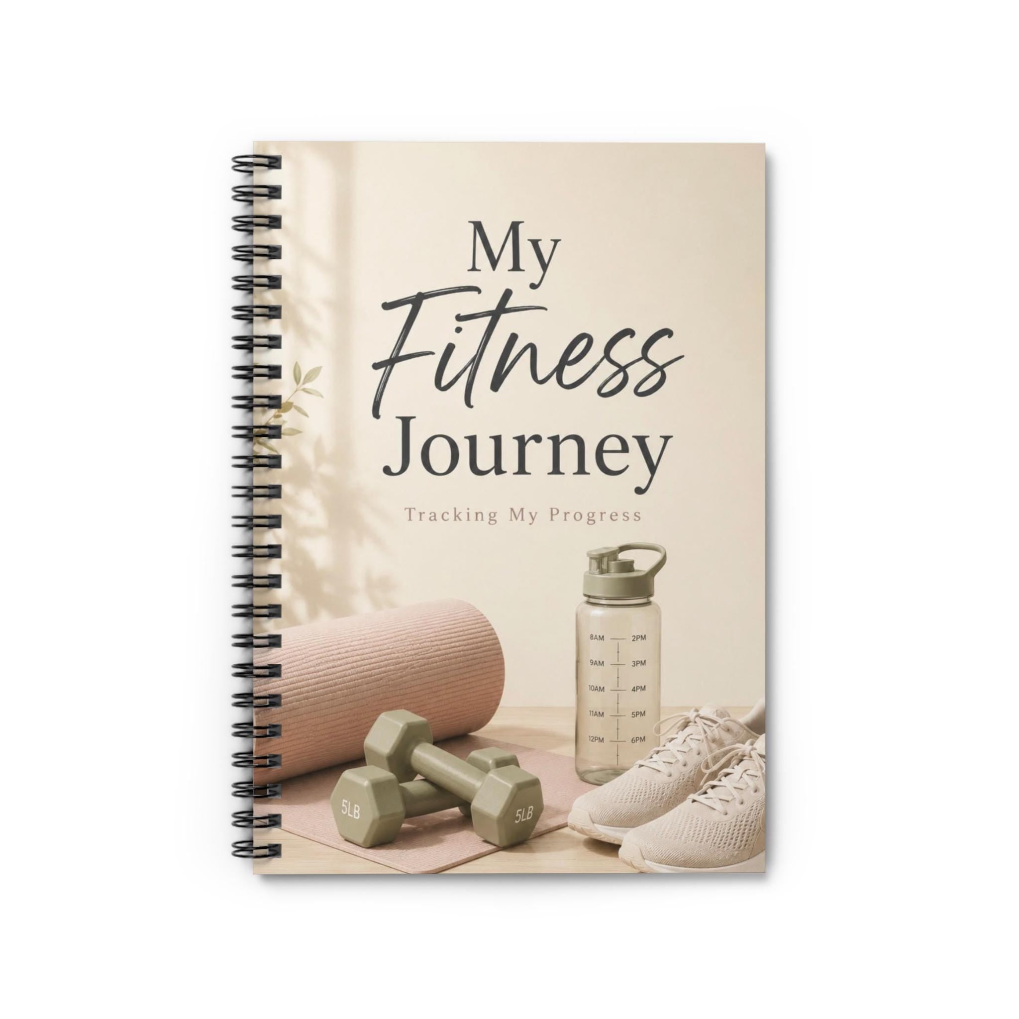 Fitness Journal, Workout Tracker, Goal-Focused Notebook, 6" x 8"