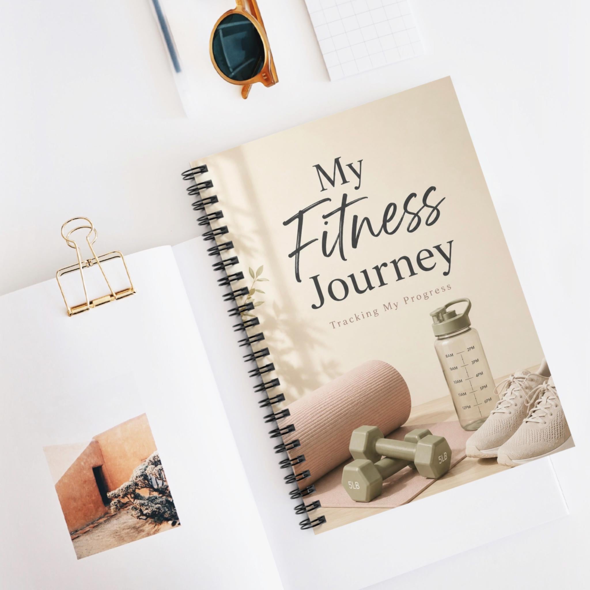 My Fitness Journey Notebook, Workout Tracker, Fitness Gift, Fitness Journal