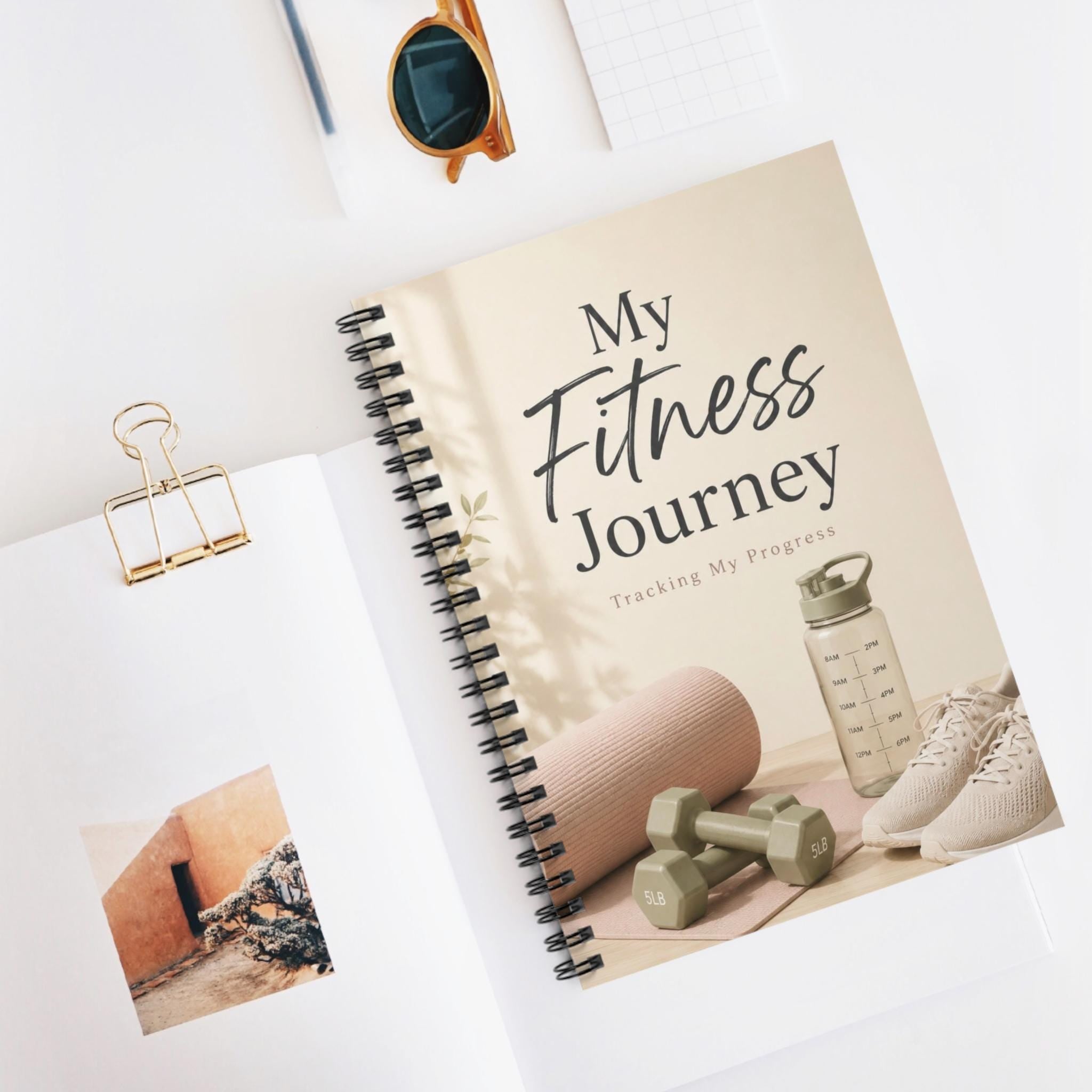 Fitness Journal, Workout Tracker, Goal-Focused Notebook, 6" x 8"