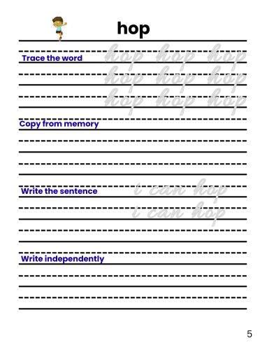 Cursive Confidence Workbook 50 First Grade Cursive Spelling Words