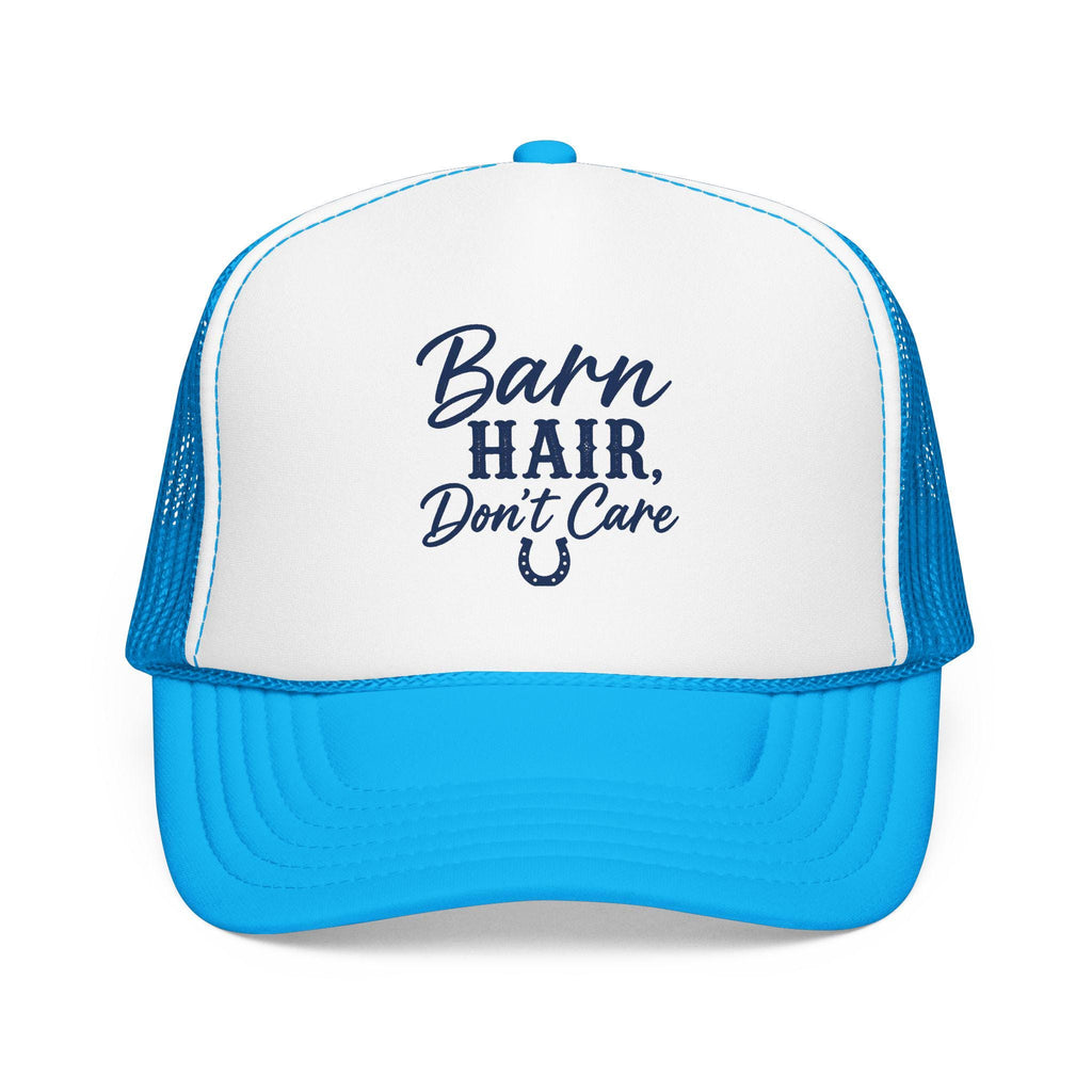 Barn Hair Don't Care Trucker Hat, Horse Lover Equestrian Cap, Barn Life Western