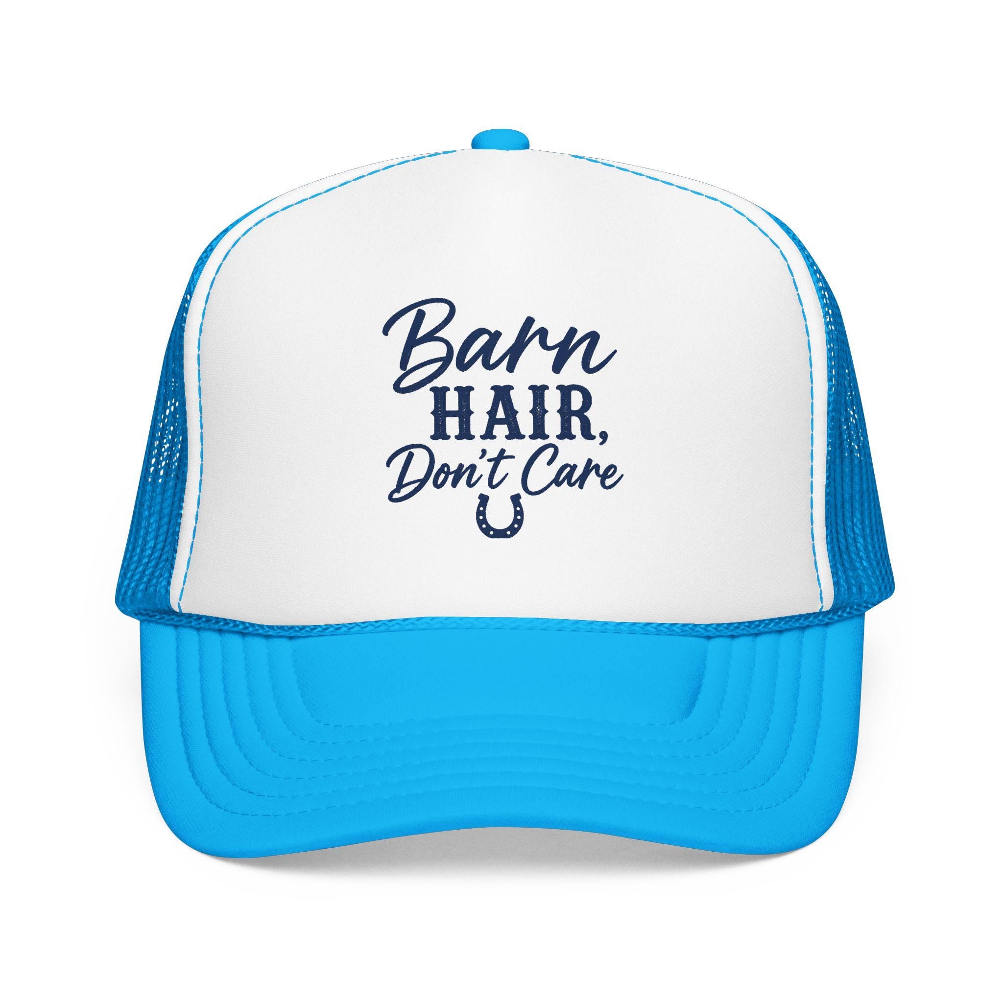 Barn Hair Don't Care Trucker Hat, Horse Lover Equestrian Cap, Barn Life Western