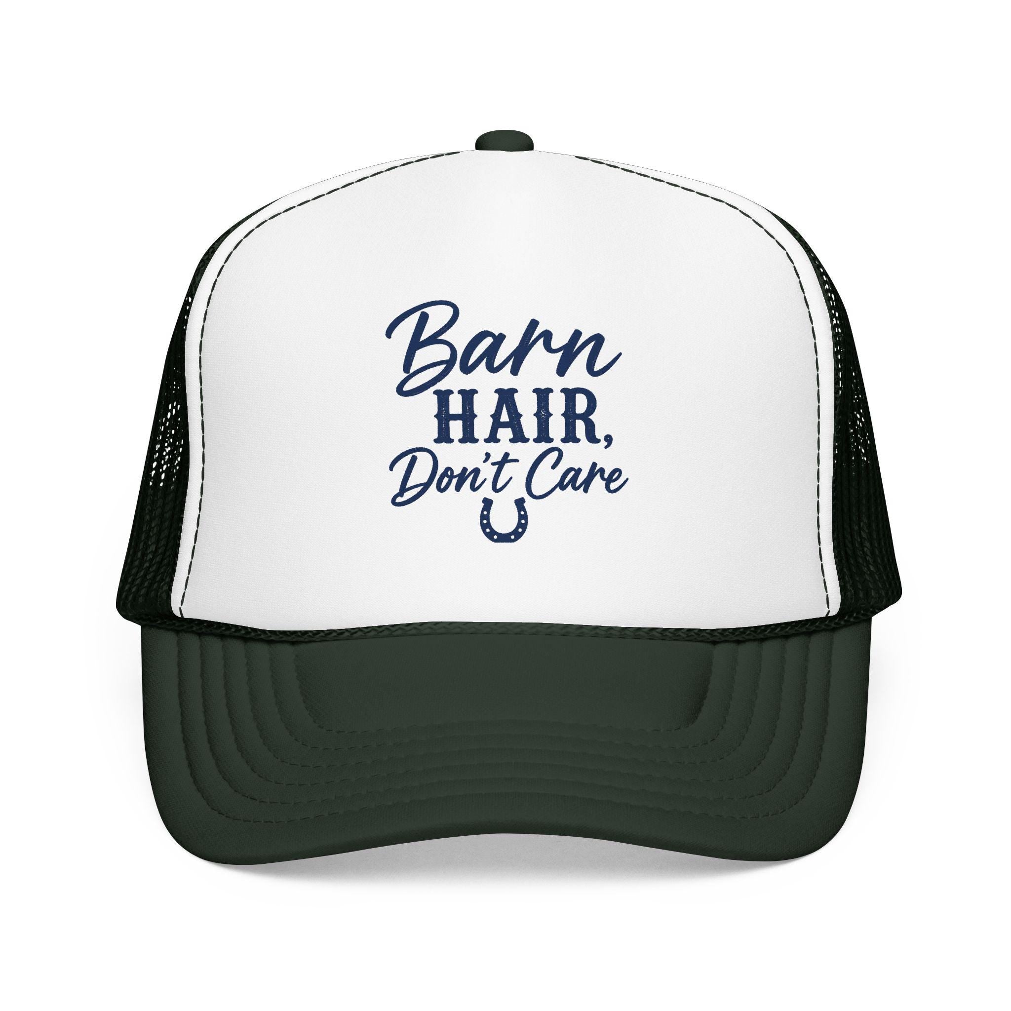 Barn Hair Don't Care Trucker Hat, Horse Lover Equestrian Cap, Barn Life Western