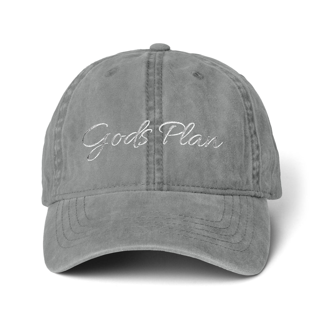 God's Plan Embroidered Baseball Cap, Christian Faith Hat, Pigment-Washed Twill Connie