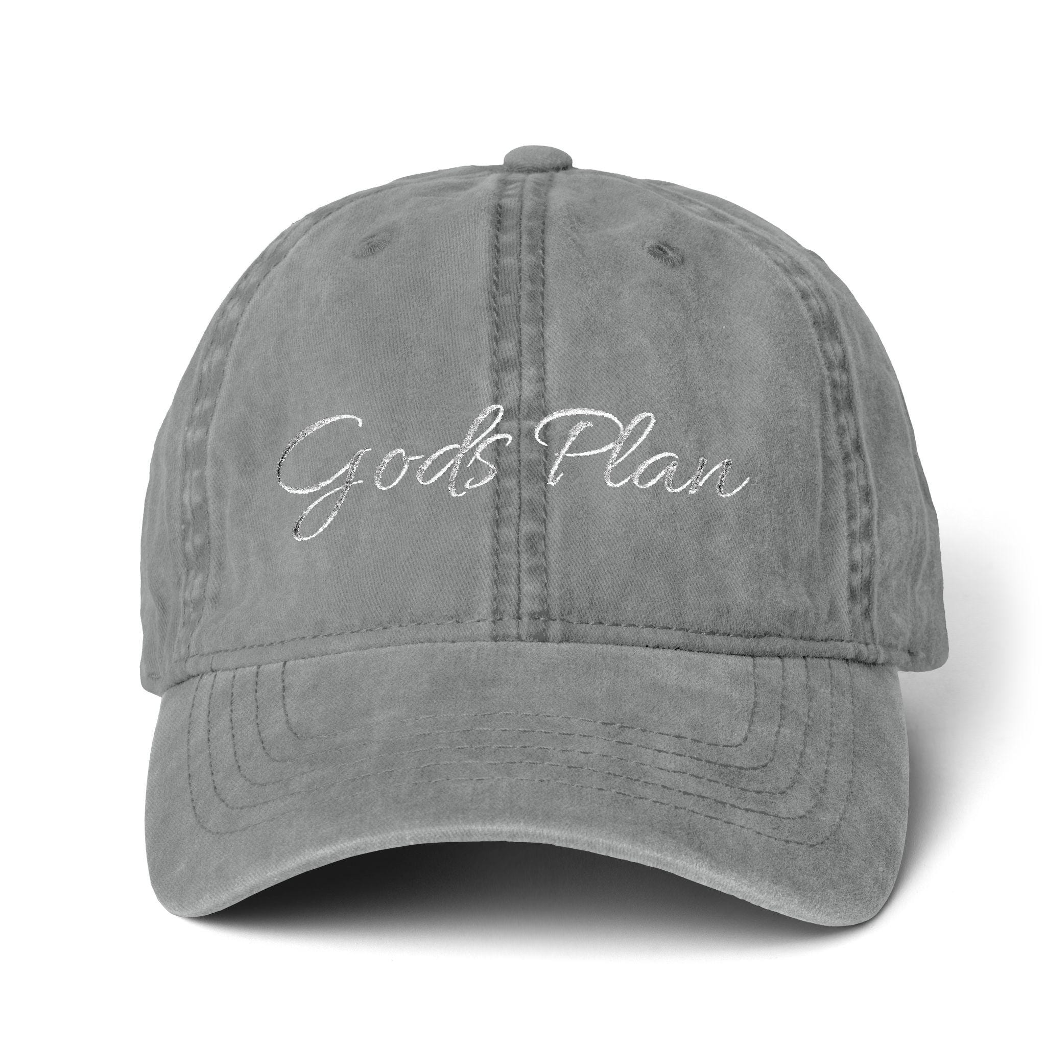 God's Plan Embroidered Baseball Cap, Christian Faith Hat, Pigment-Washed Twill Connie