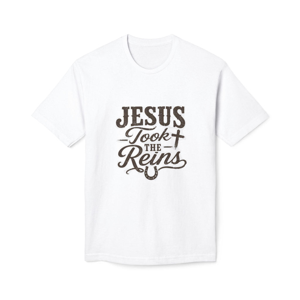 Jesus Took The Reins T-Shirt, Christian Horse Lover Shirt, Western Faith Tee, Cowgirl Gift, Inspirational Christian Apparel, Unisex Tee