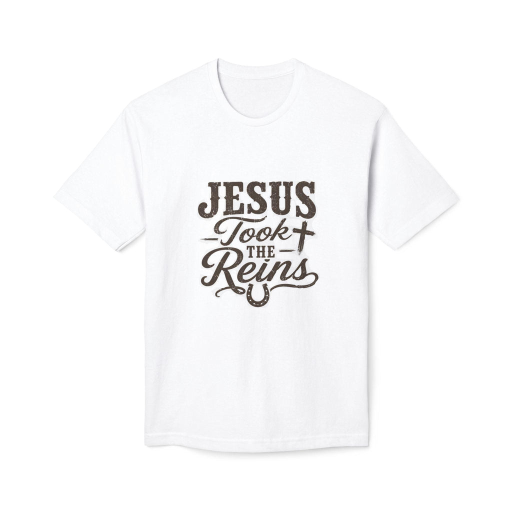 Christian Horse Lover T-Shirt, Jesus Took Reins Western Faith Tee