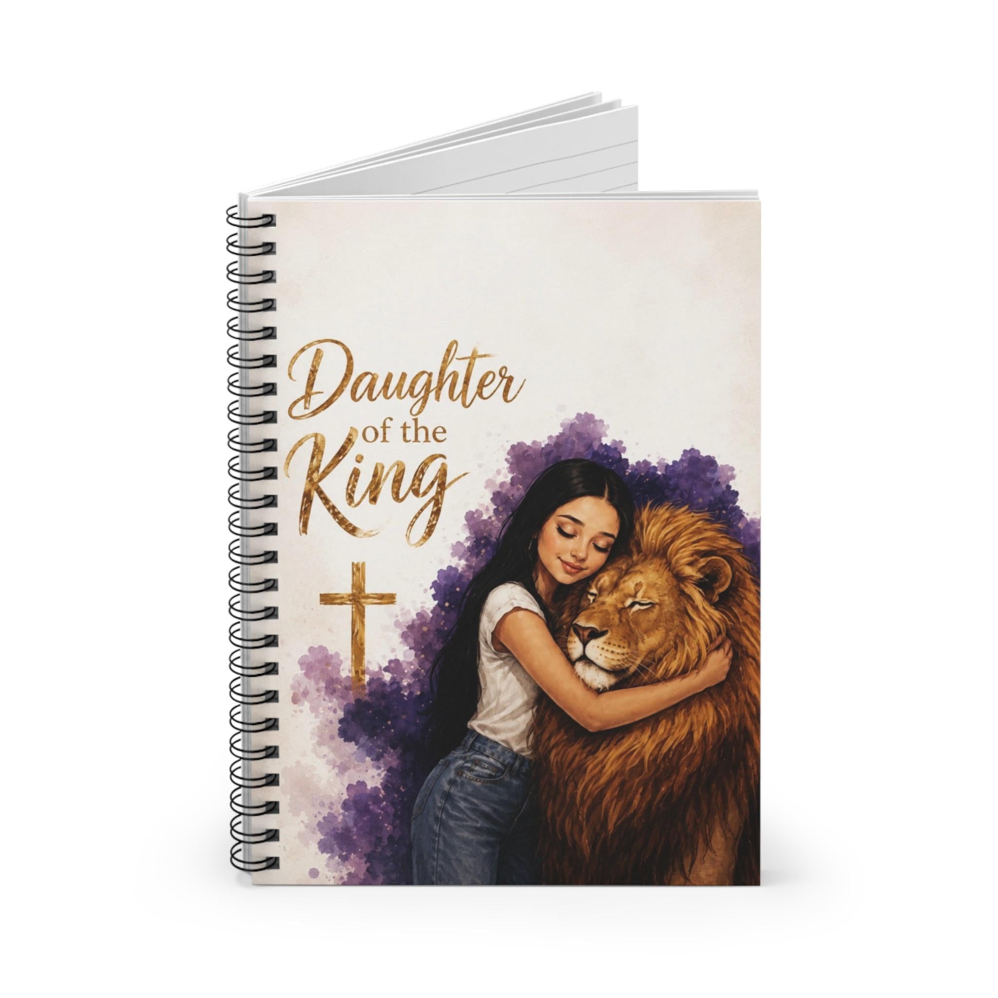 Daughter of the King Spiral Notebook, Faith Journal, Christian Teen Gift, Ruled Pages