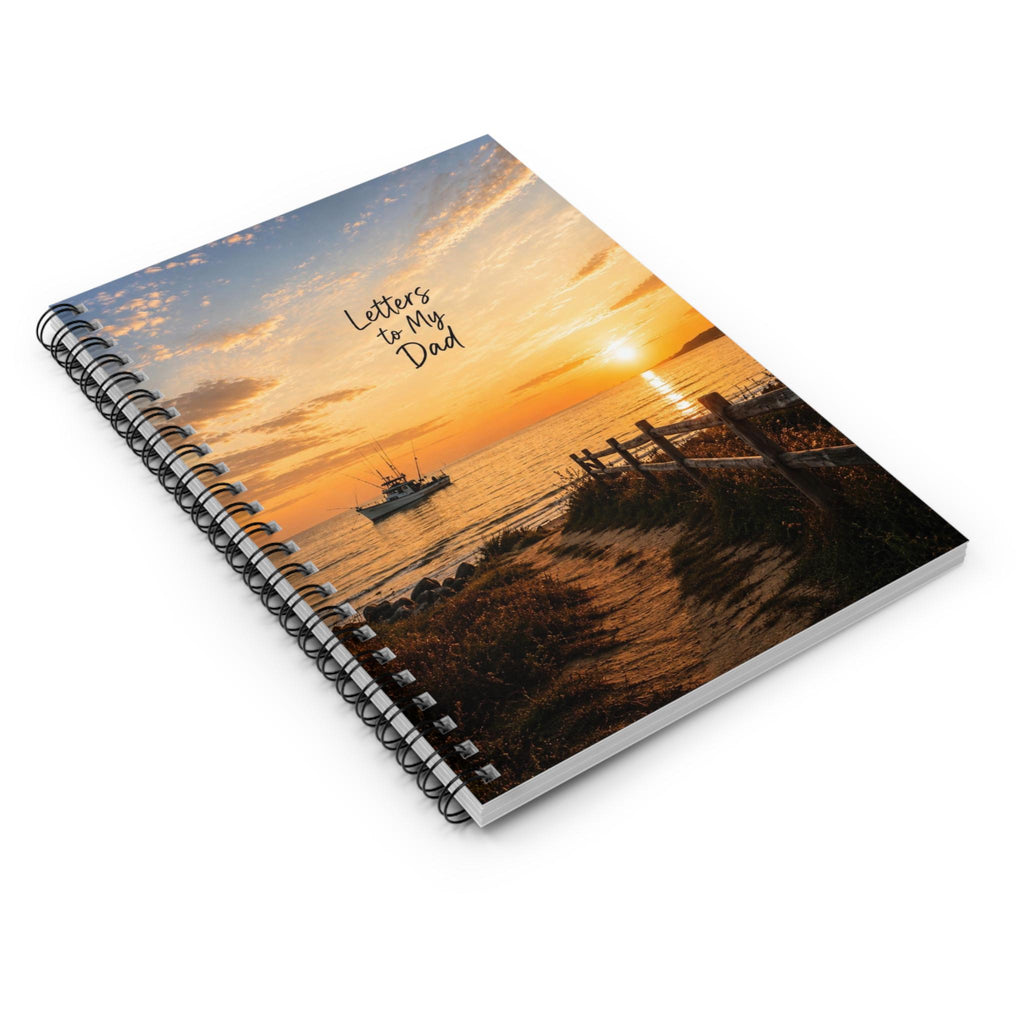 Letters to My Dad Notebook, Sunset Beach Path Journal, Daughter Son Grief Gift