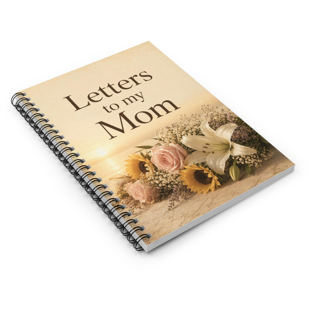 Letters to Mom Notebook, Floral Grief Journal, Spiral Bound Diary