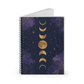 Moon Phases Spiral Notebook, Teen Notebook, Moon Notebook, Moon Phase Gift, Spiritual Gift, Astrology Gift