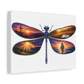 Christian Dragonfly Canvas Art, Resurrection Scene, Jesus Walking, Matte Wall Decor