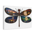 Dragonfly Nativity Scene Christmas Canvas, Winter Holiday Wall Art