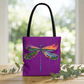 Hawaiian Dragonfly Tote, Tropical Landscape Art, Nature Lover Gift