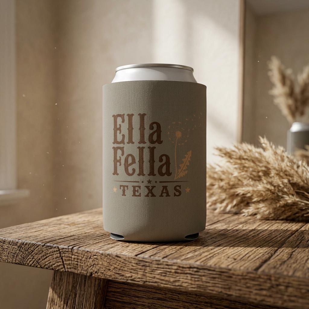 Ella Fella Texas Can Cooler | Gift for Men, Country Gift