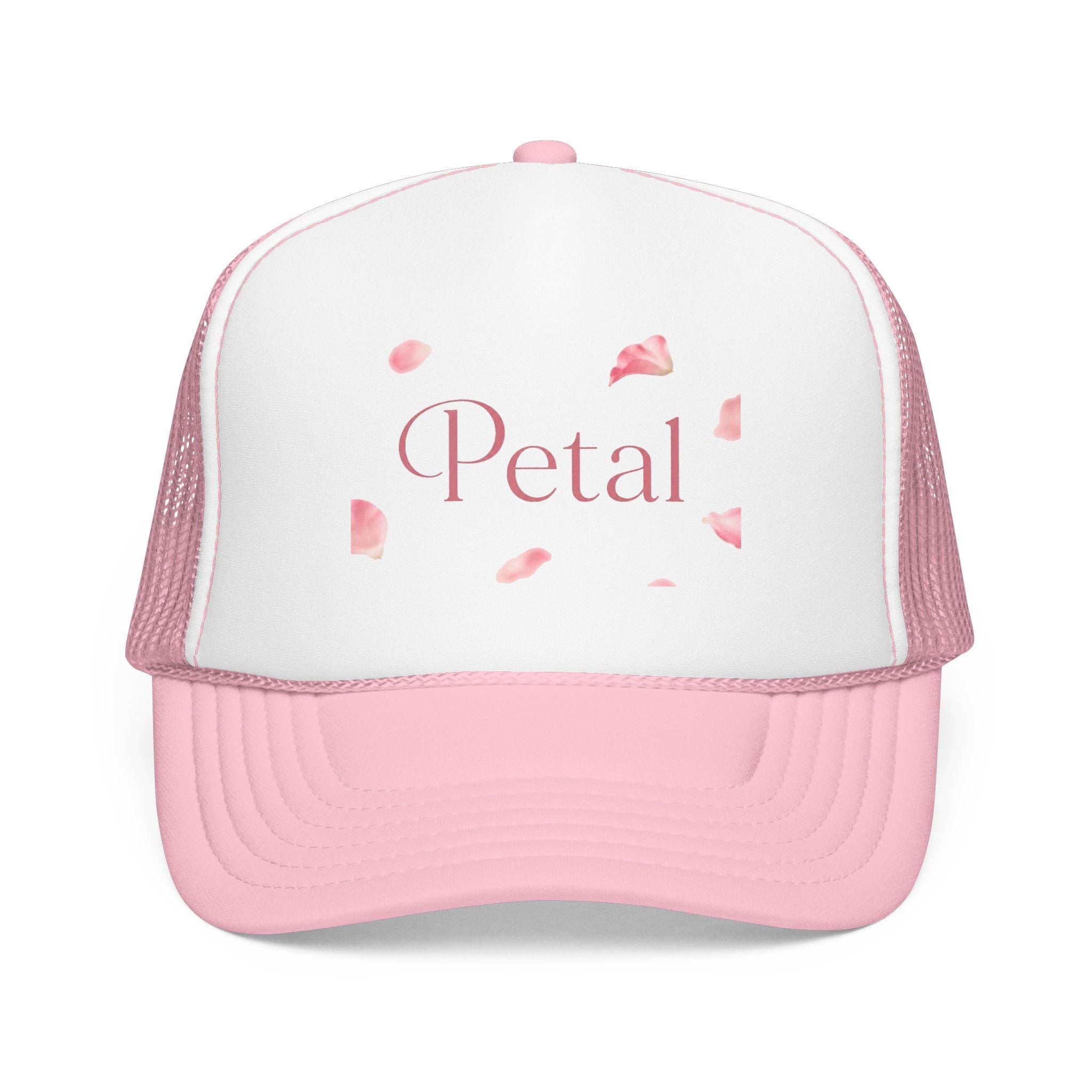 Petal | Hat, pink floral petals trucker cap, Petal Gift, Floral Hat