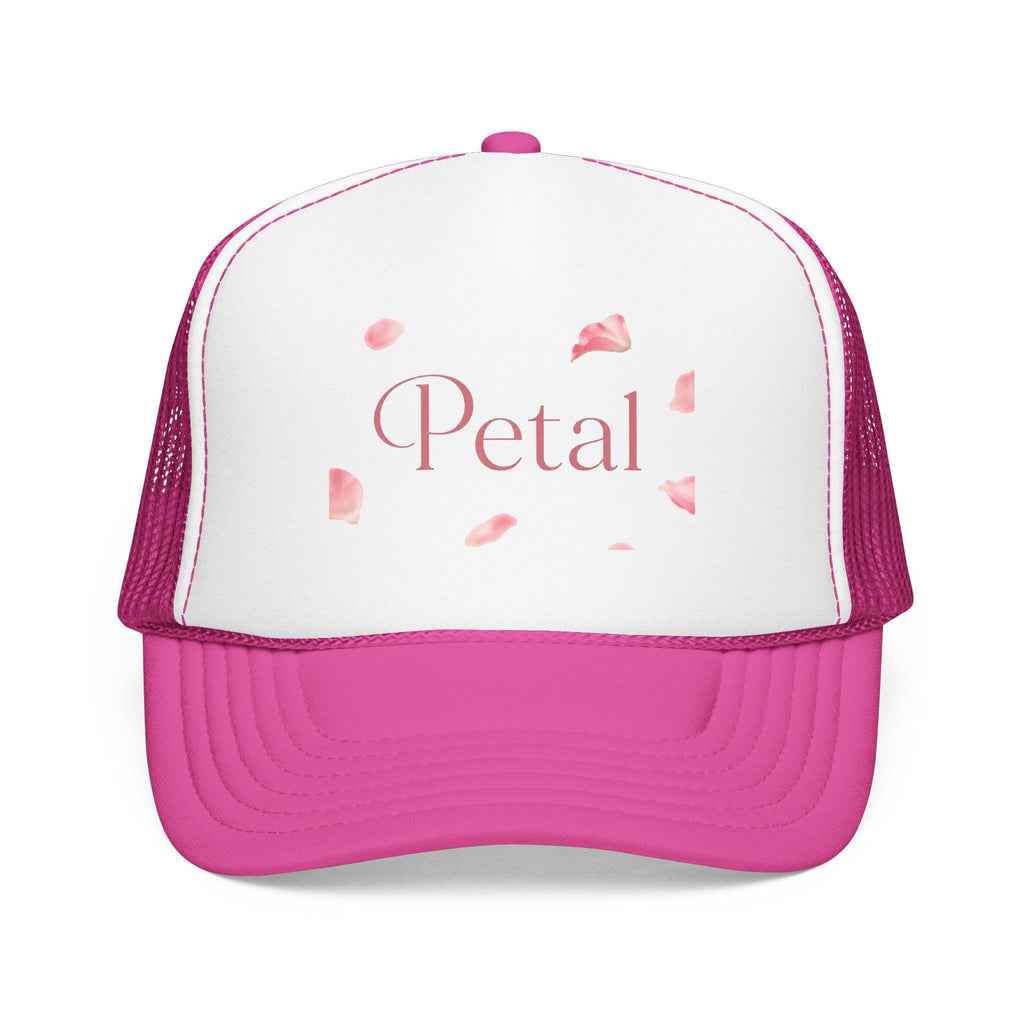 Petal | Hat, pink floral petals trucker cap, Petal Gift, Floral Hat