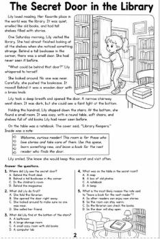 Second Grade Reading Comprehension Passages & Questions 52 Page Fiction and Nonfiction Printable Workbook