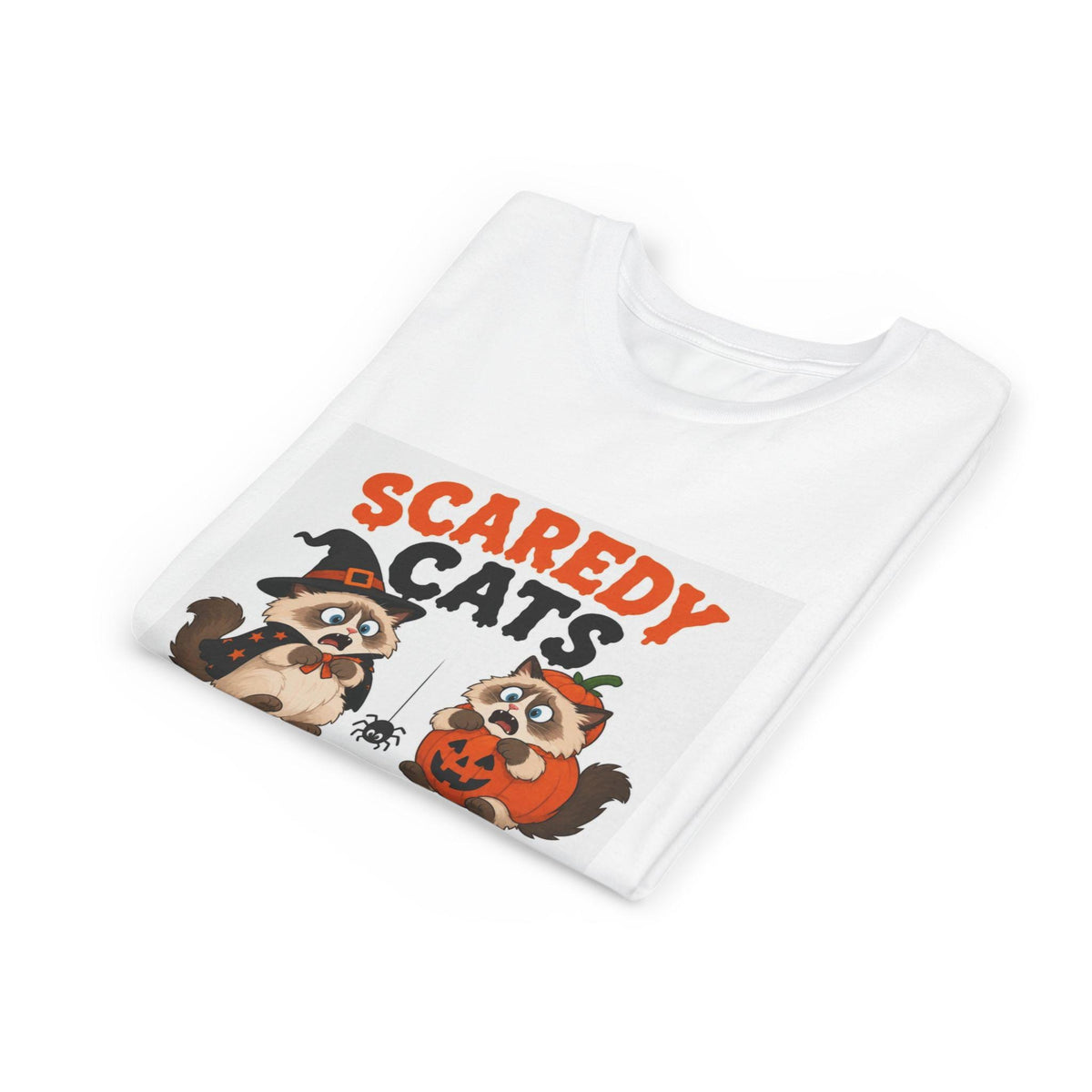 Scaredy Cats Club Youth Tee | Halloween Cat Pumpkins, Halloween Tee