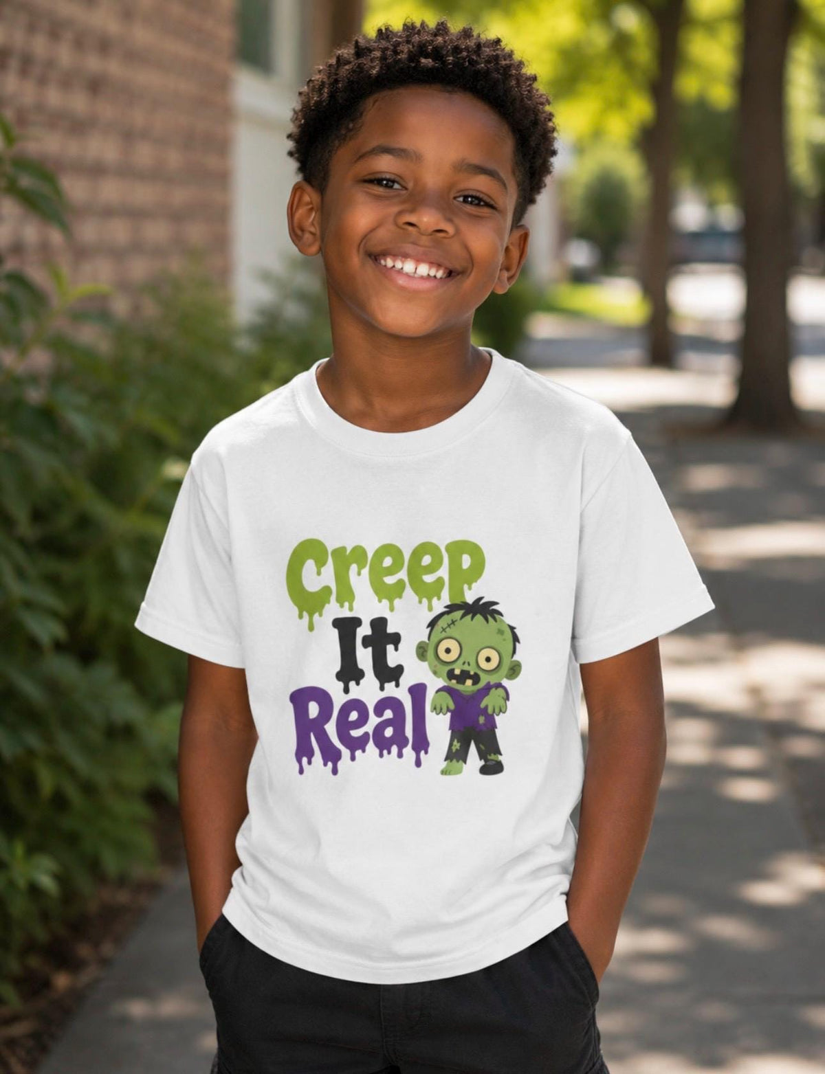 Creep It Real Zombie Youth Tee | Halloween Kids Shirt