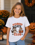 Scaredy Cats Club Youth Tee | Halloween Cat Pumpkins, Spooky Fun Shirt